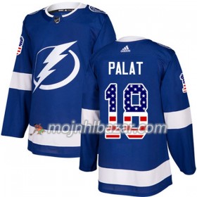 Dresovi Tampa Bay Lightning Ondrej Palat 18 Adidas 2017-2018 Plava USA Flag Fashion Authentic - Muške
